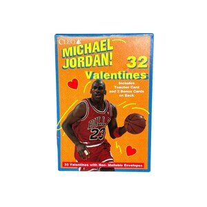 Vintage 1990s Michael Jordan Valentines Cards Cleo- New Old Stock!  Box Dent